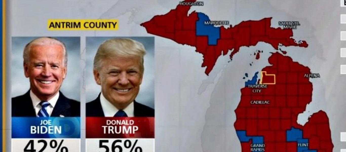 Απίστευτο - Επαρχία στην πολιτεία του Μίσιγκαν πέρασε ξανά στον Ν.Τραμπ όταν διορθώθηκε το λογισμικό καταχώρησης!